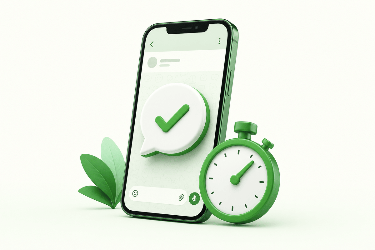 Fast account setup confirmed on a smartphone in minutes