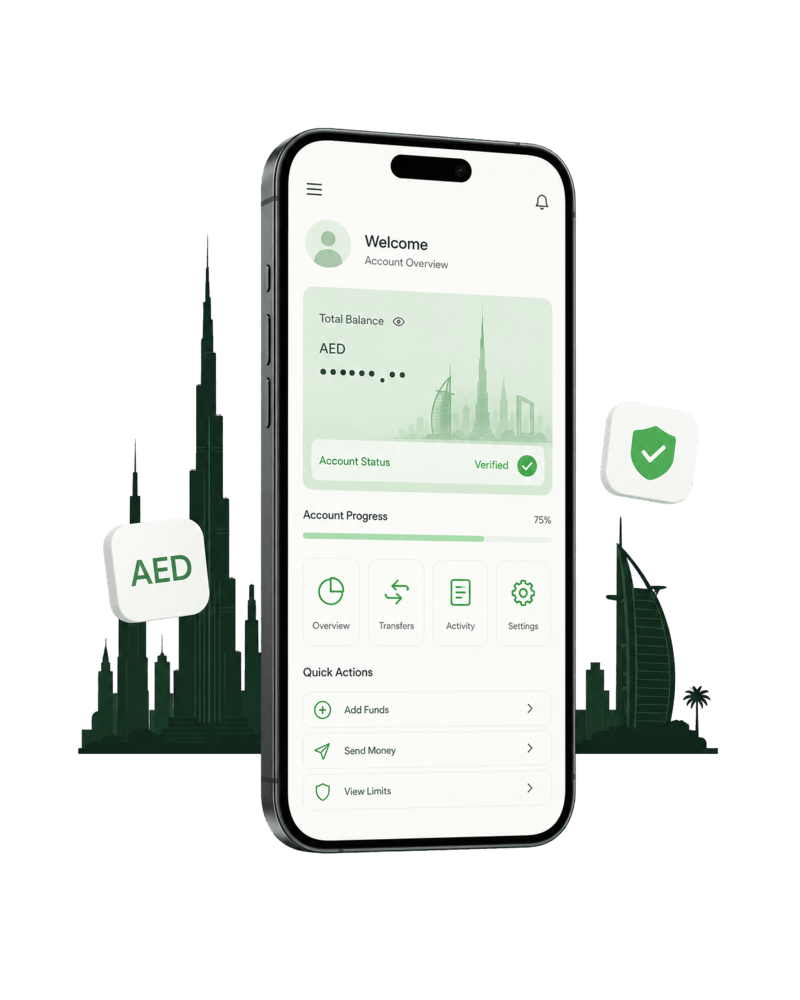 BetPro account dashboard showing a verified account and AED balance
